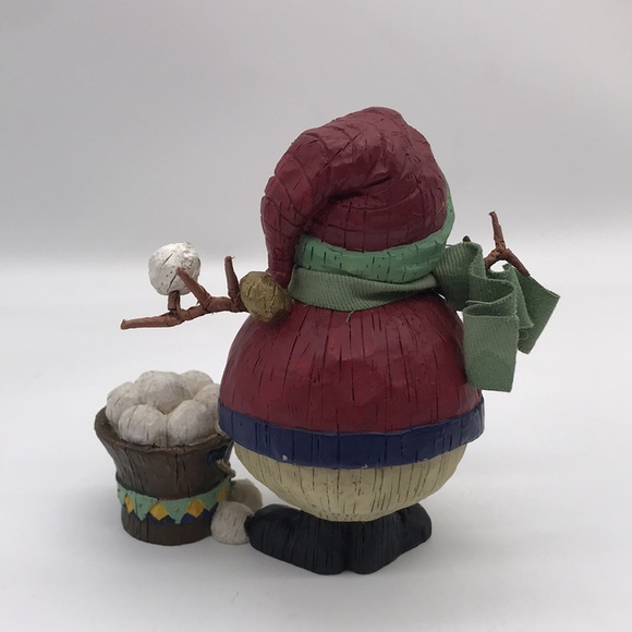 Vintage K. Killip for DEMdaco Snowman with Bucket of Snowballs Figurine (1999) - Picture 4 of 7